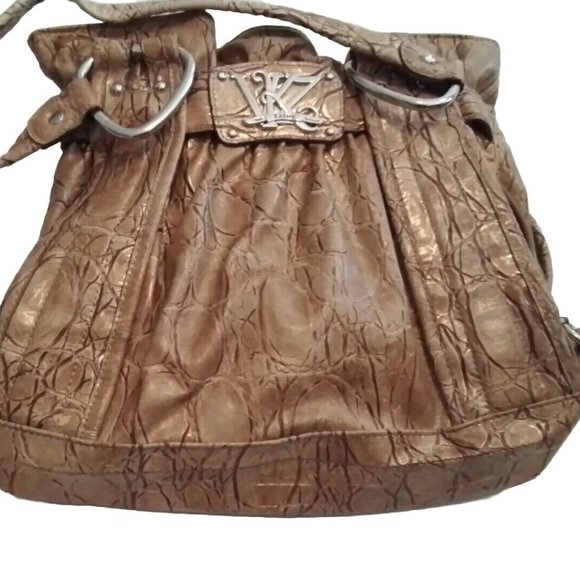 Kathy Van Zealand Vinyl Gold Tone Bag Finish Jkl1 - Picture 1 of 3